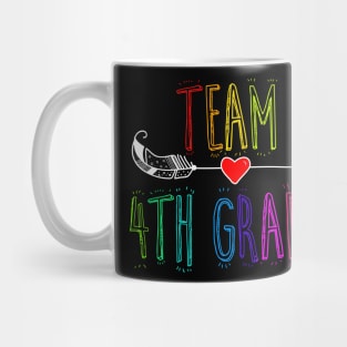 Team 4th Grade Tribe Heart Funny Last Day Of School Mug